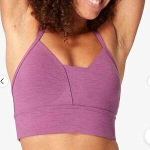 Sweaty Betty Super Sculpt Sustainable Multi Strap Yoga Bra Mauve SB6017A MED